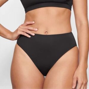 NWT SKIMS Recycle Swim Bikini Bottom Black 4X